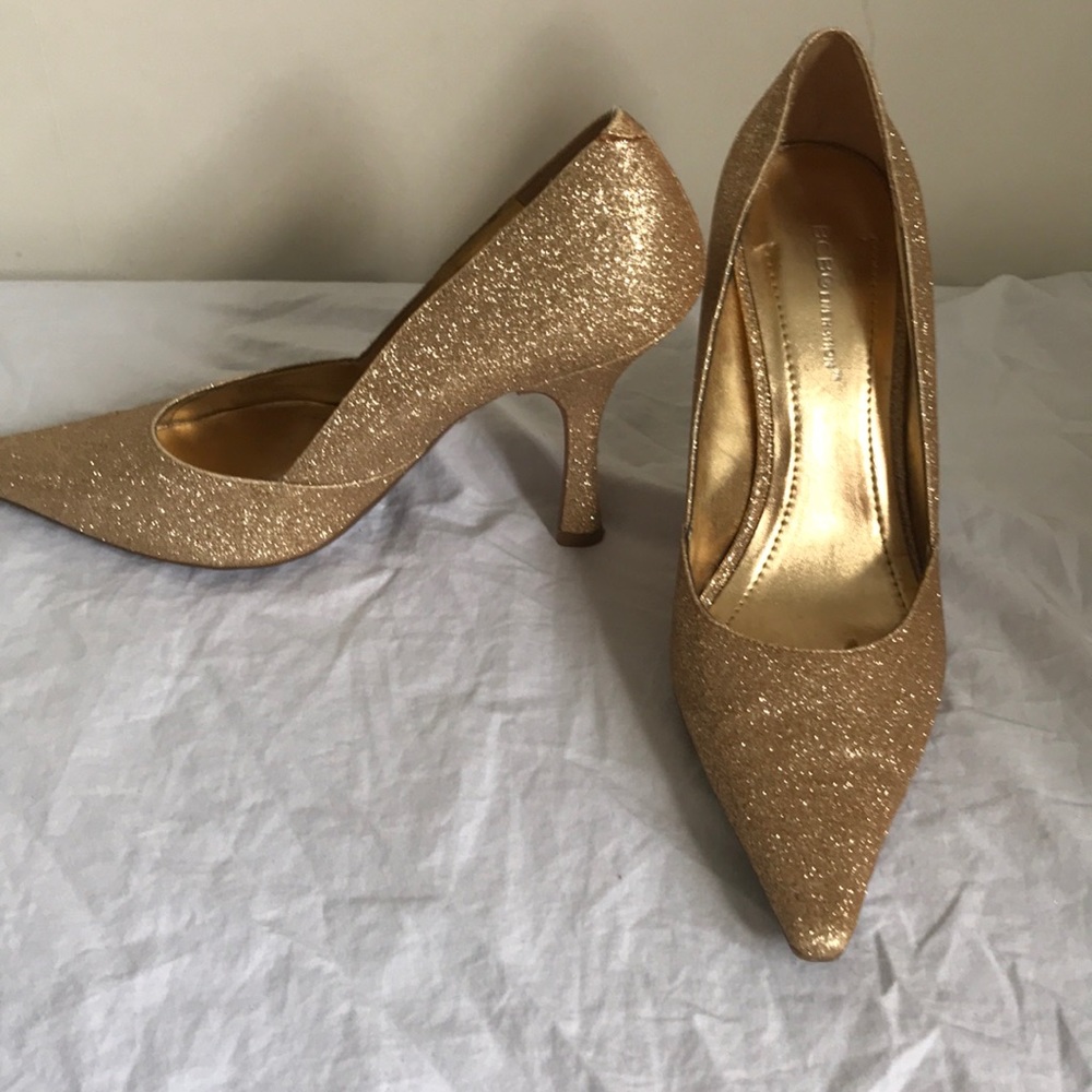 COPY - BCBG Gold Glitter Heels